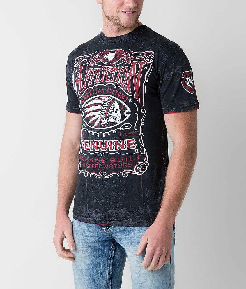 Affliction Genuine Whiskey T-Shirt front view