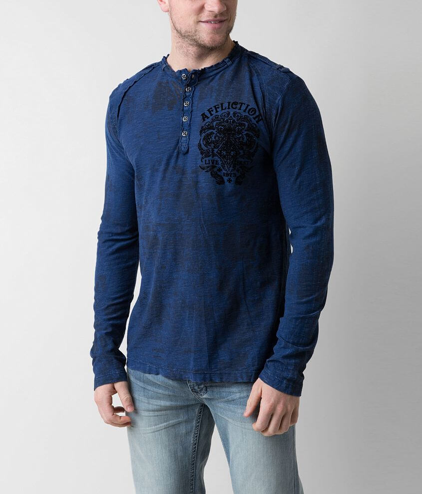 Affliction Stand Alone Henley front view