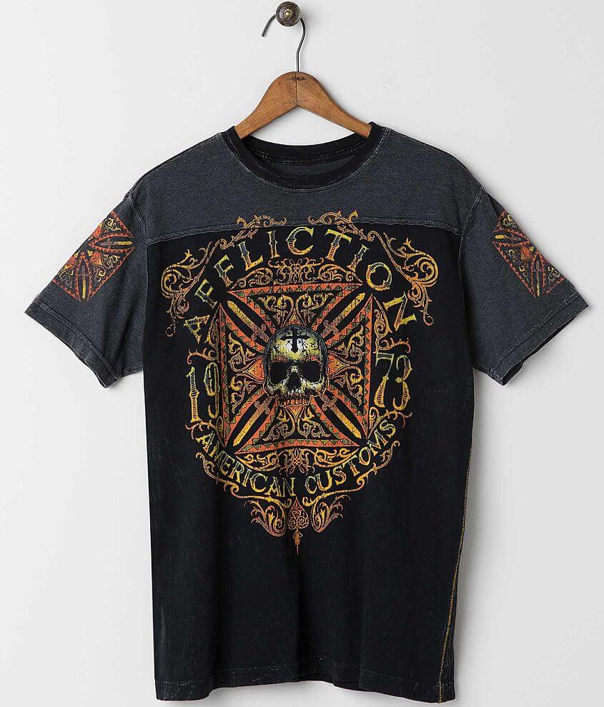 Affliction American Customs Death Cross T-Shirt front view