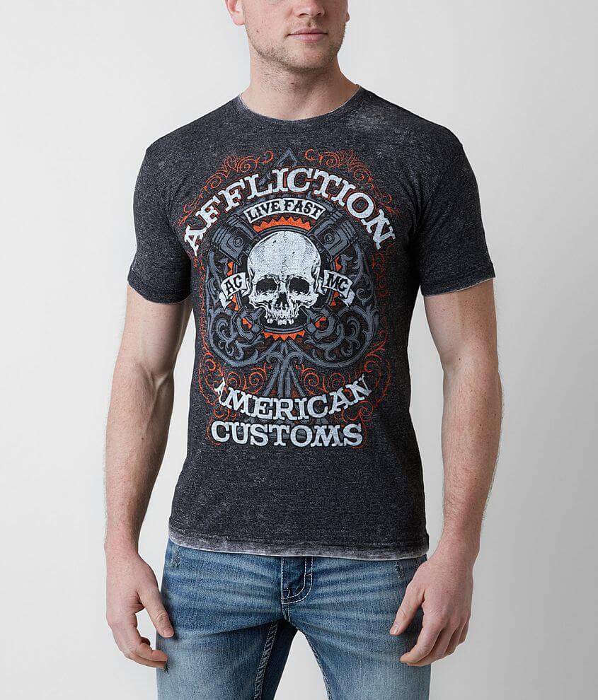 Affliction American Customs Piston Spade T-Shirt front view