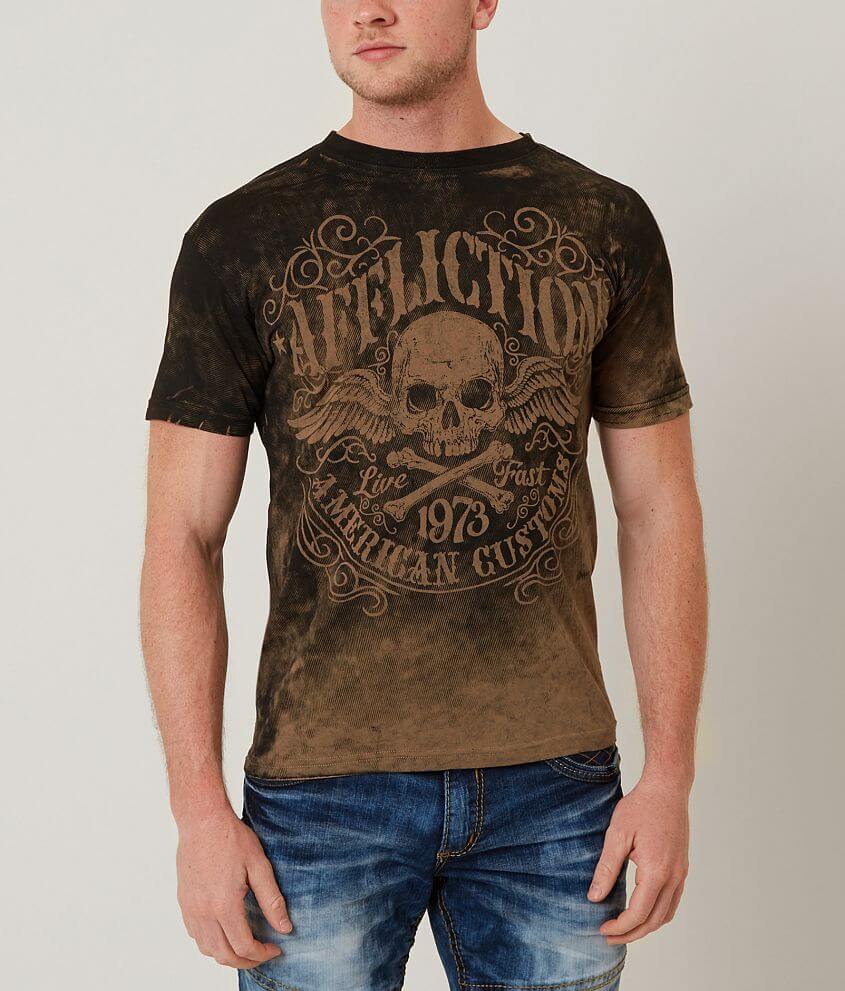 Affliction American Customs Decompose T-Shirt front view
