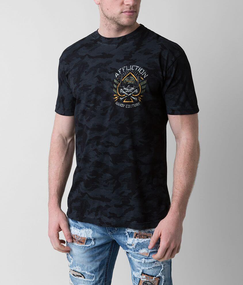 Affliction American Customs Black Ace T-Shirt front view