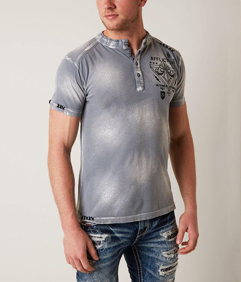 Affliction Unit 73 Henley front view