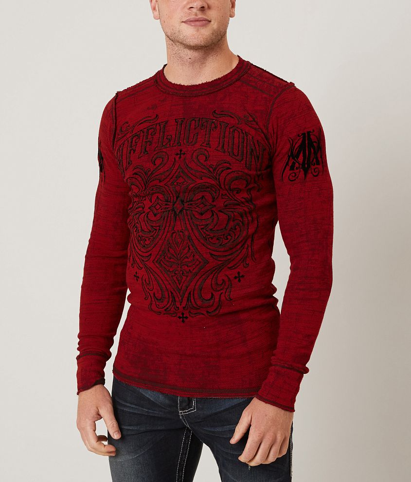Affliction Ironside Reversible Thermal Shirt front view