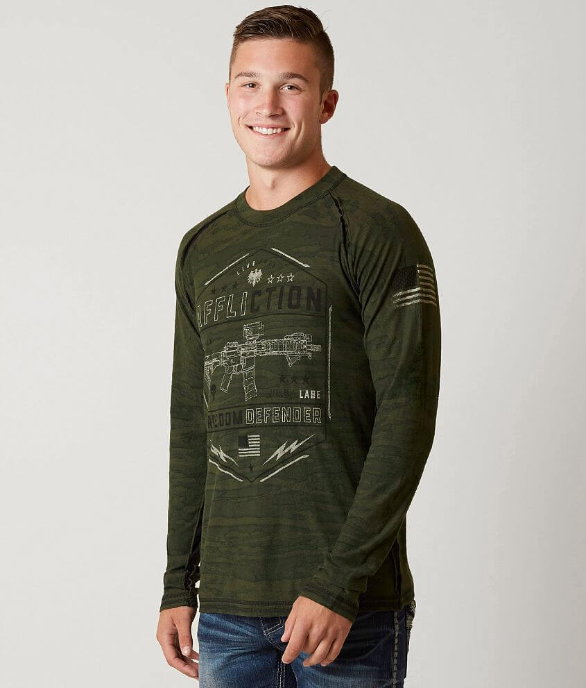 Affliction Freedom Defender Recoil T-Shirt front view