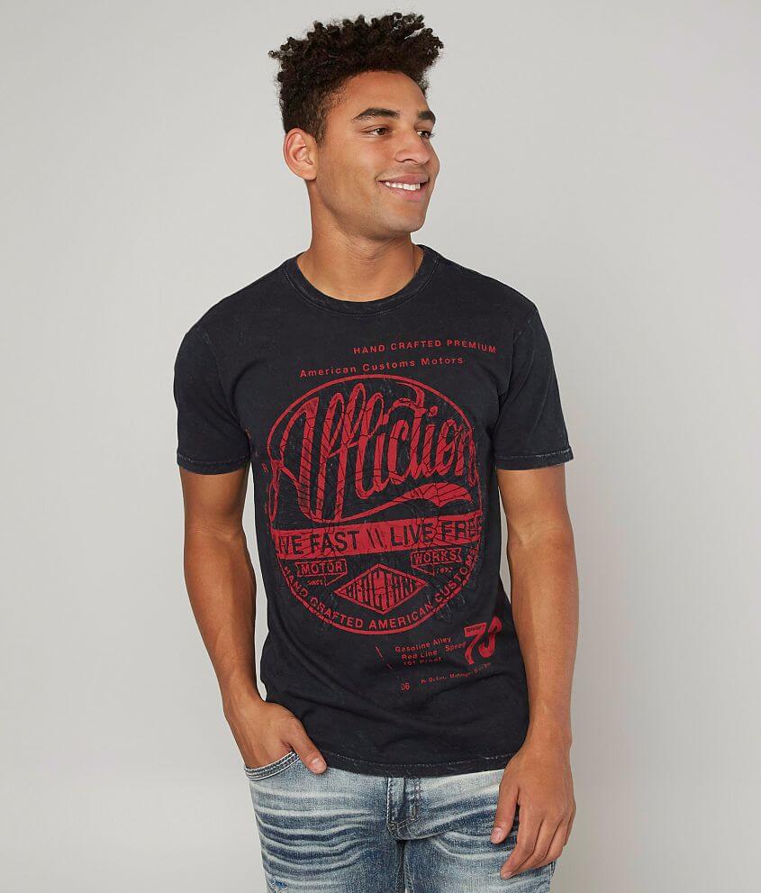 Affliction American Customs Motor Works T-Shirt front view