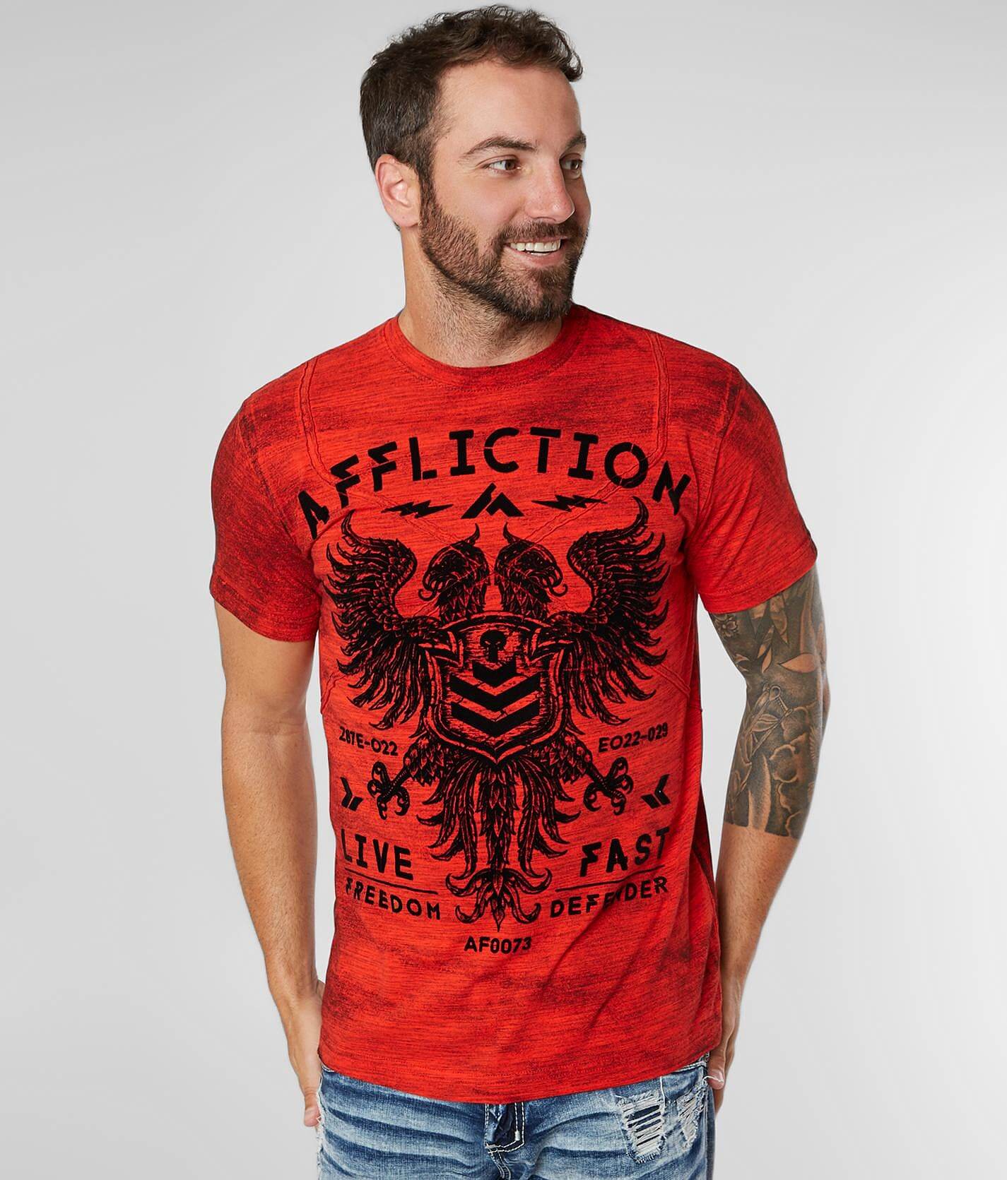 affliction tee shirts