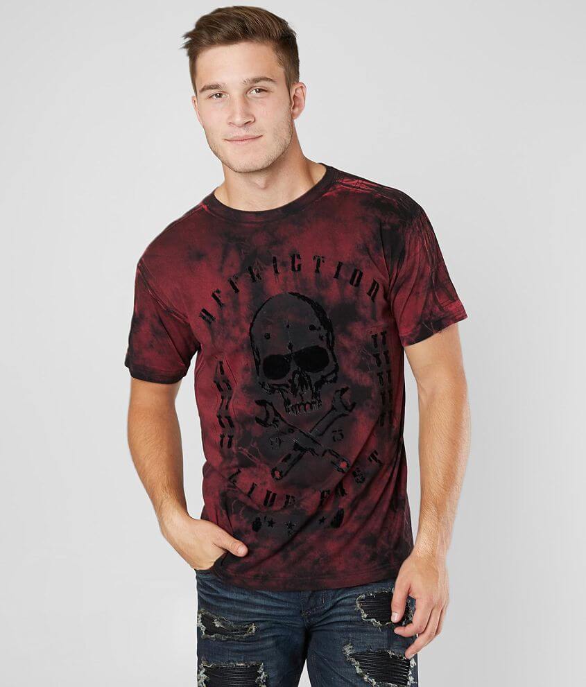 Affliction On The Tracks Dusk T-Shirt - Men's T-Shirts in Dirty Red ...