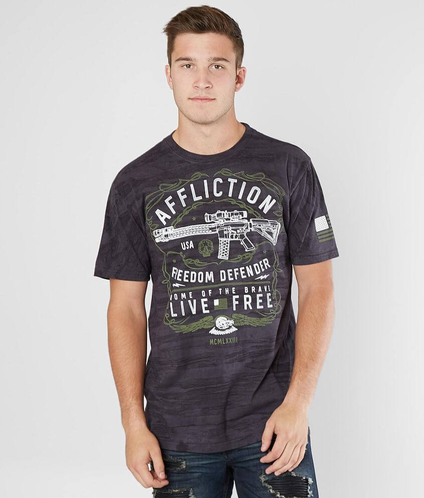 Affliction Freedom Defender Effect T-Shirt front view