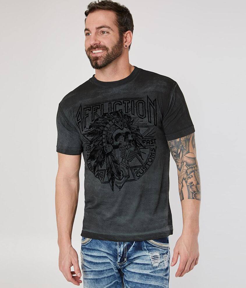 Affliction American Customs Sketch Tribe T-Shirt front view