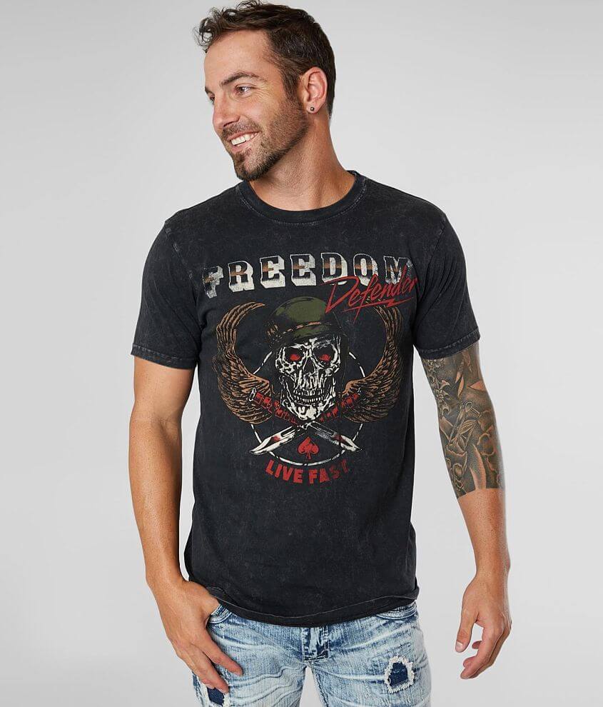 Affliction Freedom Defender Hand To Hand T-Shirt - Men's T-Shirts in ...