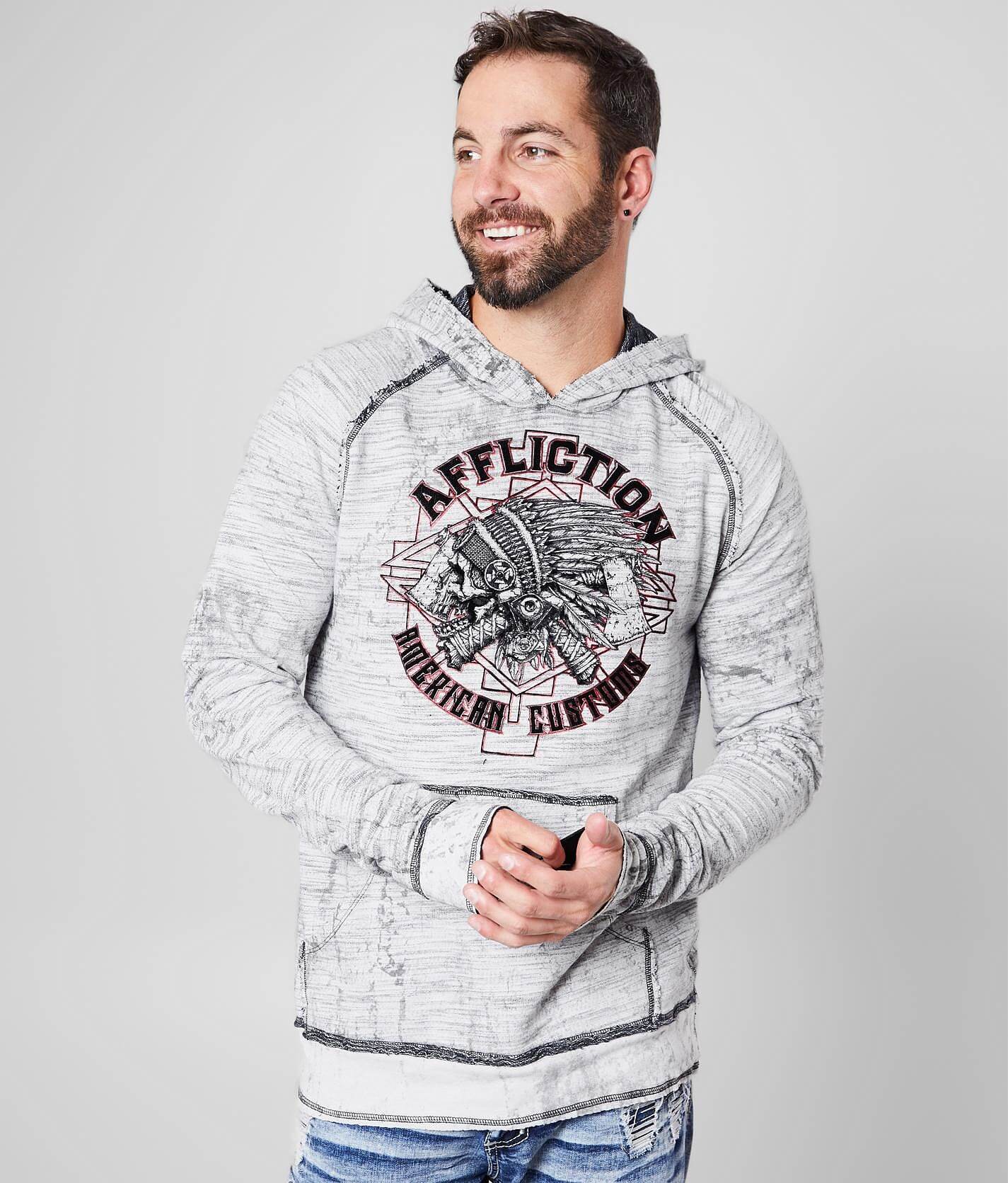 affliction reversible hoodie