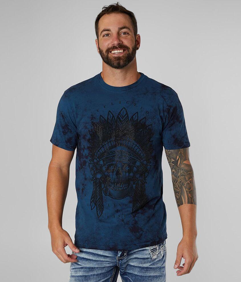 Affliction Ancient Rain T-Shirt - Men's T-Shirts in Navy Dk Navy ...