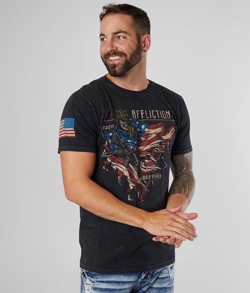 Affliction Freedom Defender Sentinel Tread T-Shirt front view