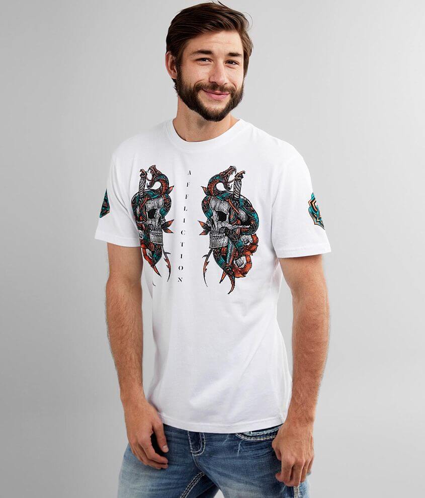 Affliction Roadhouse T-Shirt - Men's T-Shirts in White | Buckle