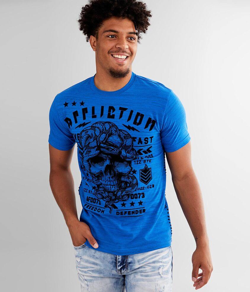 Affliction Freewill T-Shirt - Men's T-Shirts in Sapphire Blue | Buckle