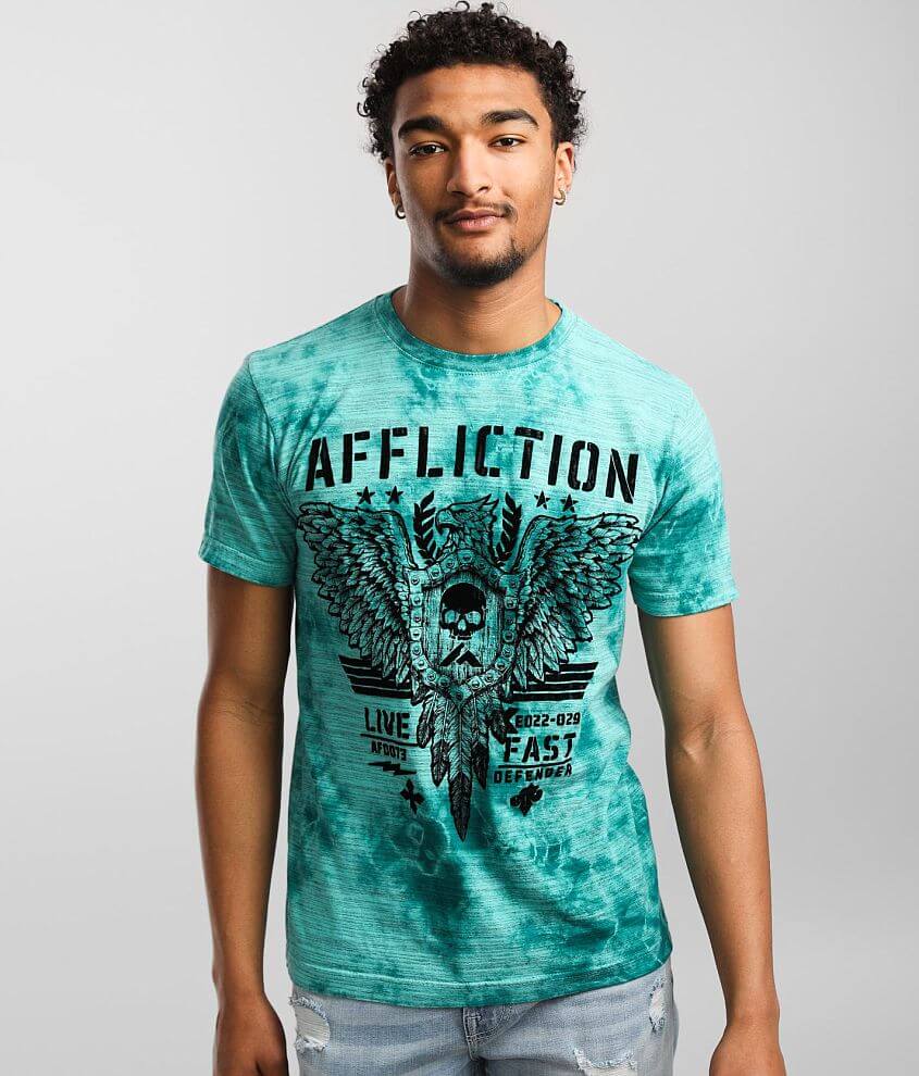 Affliction Art Of War T-Shirt - Men's T-Shirts in Arctic Teal Dk Arc ...