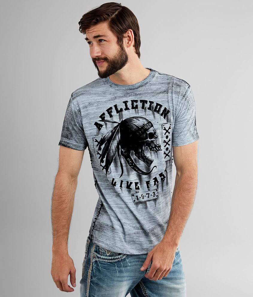 Affliction American Customs Apache Garage T-Shirt - Men's T-Shirts in ...