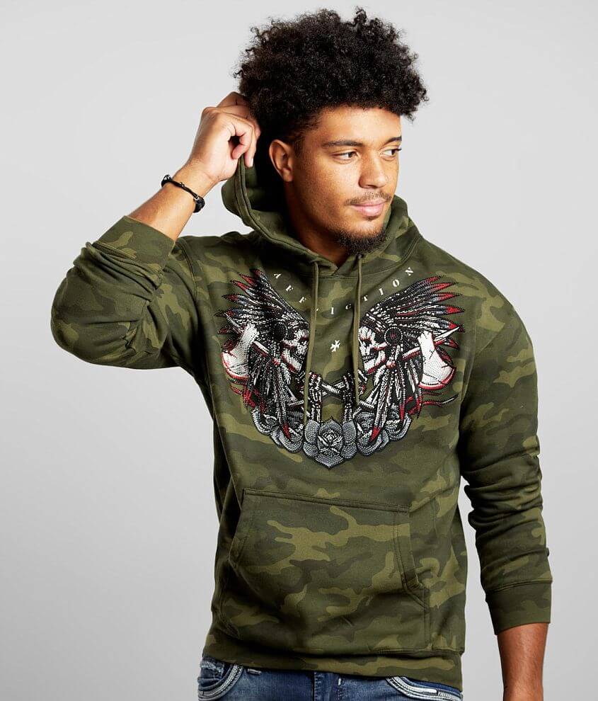 Affliction Jaguar God Hooded Sweatshirt front view