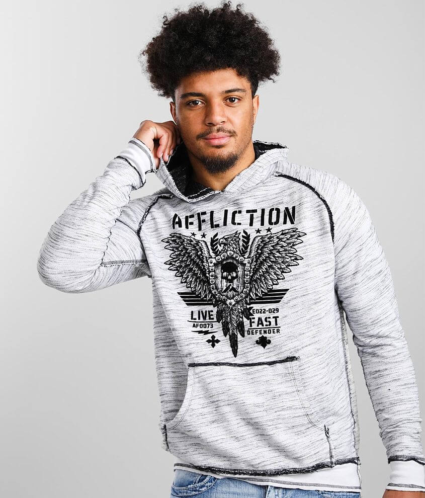 Affliction Art Of War Reversible Thermal Hoodie