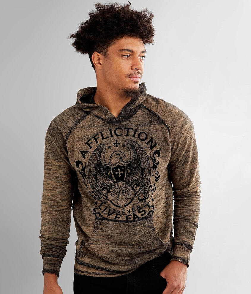 Affliction Virtue Reversible Hooded Sweatshirt front view
