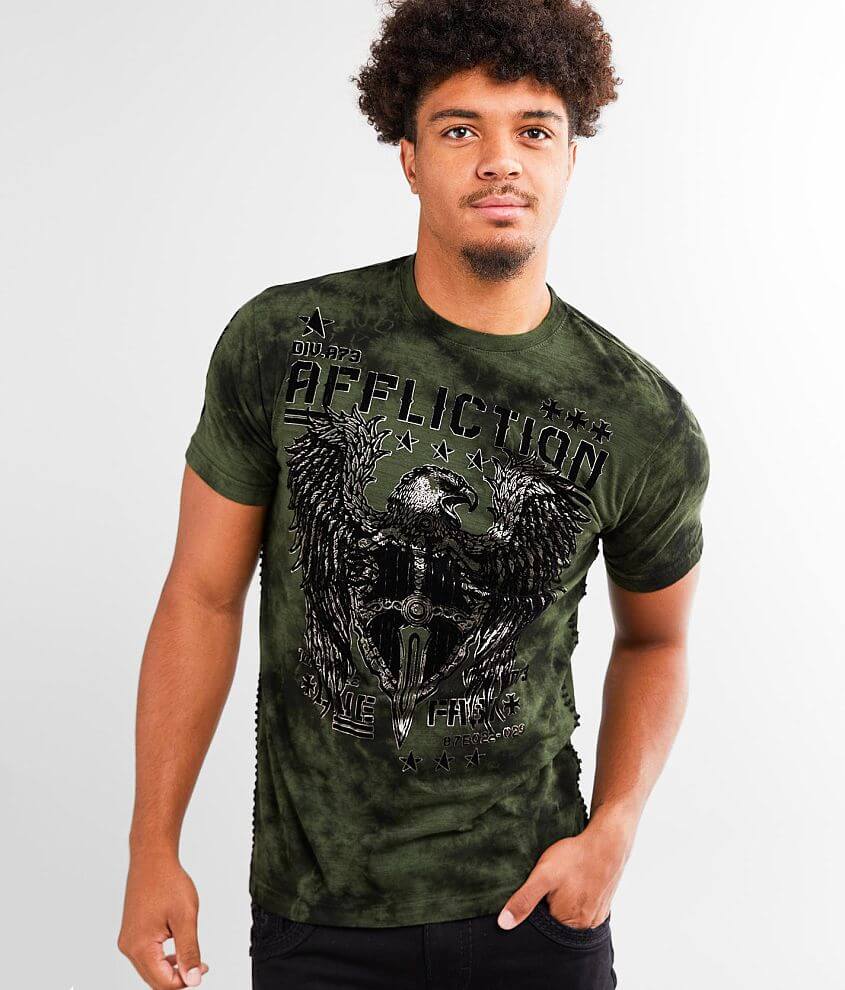 Affliction Copper Casing T-Shirt - Men's T-Shirts in MGrn DK MGrn ...