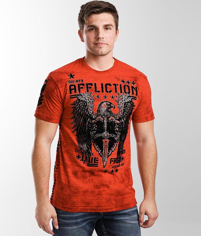 Affliction Copper Casing T-Shirt - Men's T-Shirts in Apple Red DK Red ...