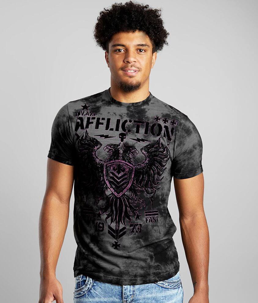 Affliction Core Division T-Shirt - Men's T-Shirts in Charcoal Black ...