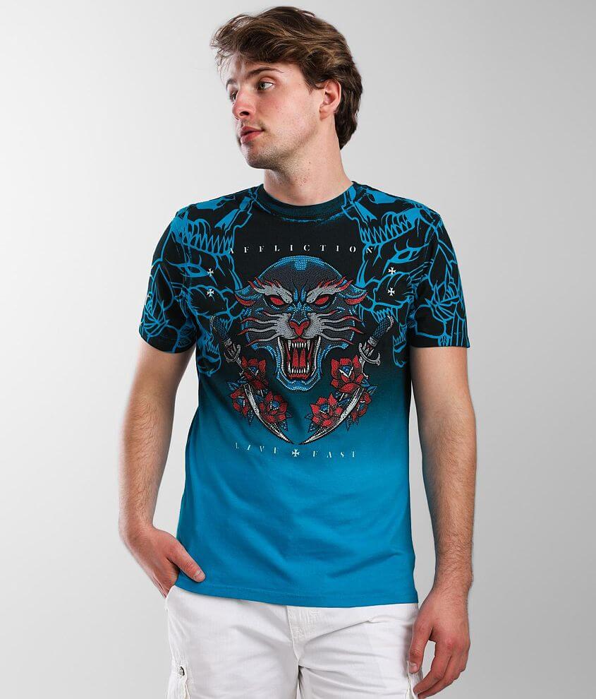 Affliction Obsidian Temple T-Shirt front view