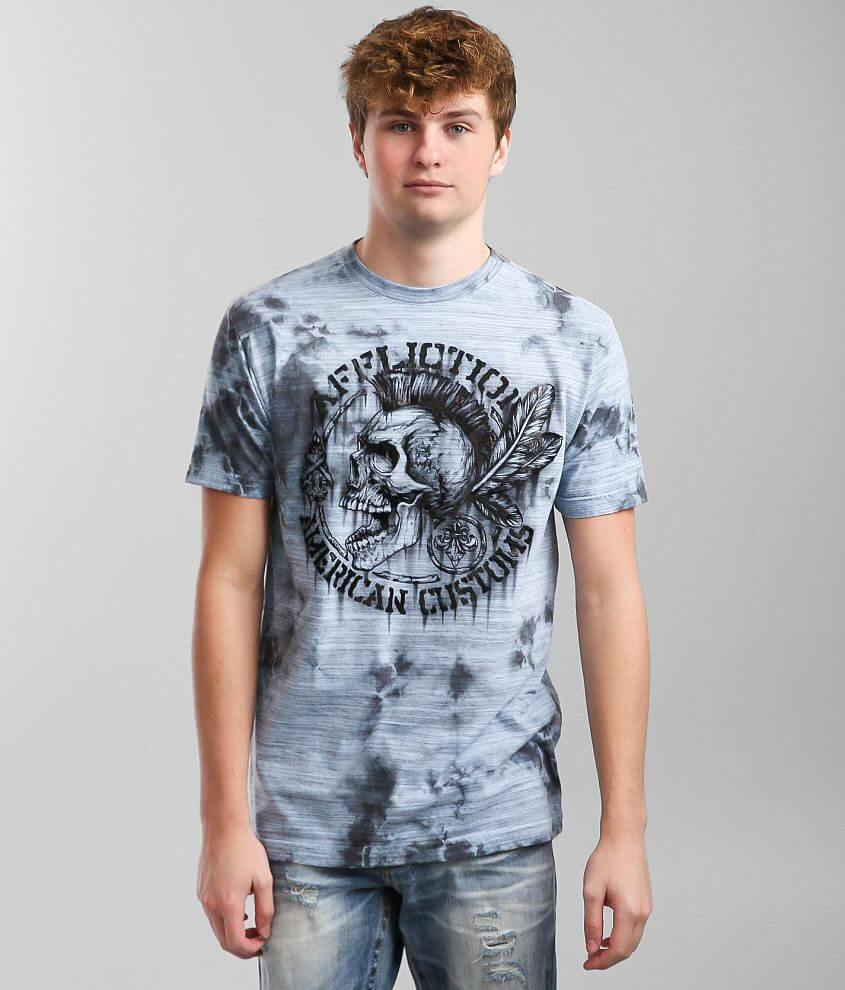 Affliction American Customs Native Petrol T-Shirt front view