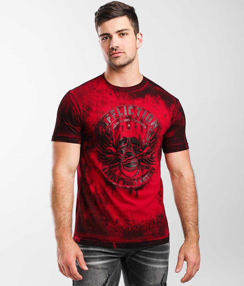 Affliction American Customs Chop Shop T-Shirt - Men's T-Shirts in Dirty ...