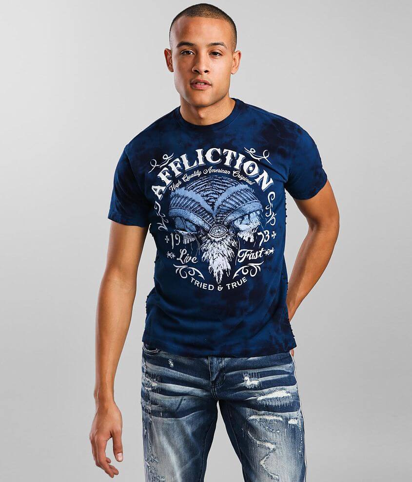 Blue Crystal Wash Short Sleeve T-Shirt