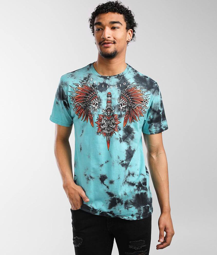 Affliction Fire Breather T-Shirt - Men's T-Shirts in Arctic Teal Bk ...