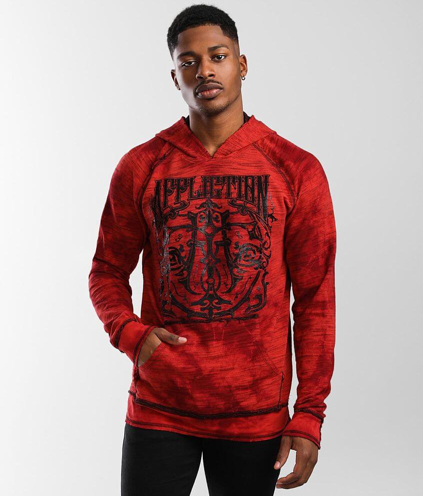 Affliction Black Mist Reversible Hoodie front view