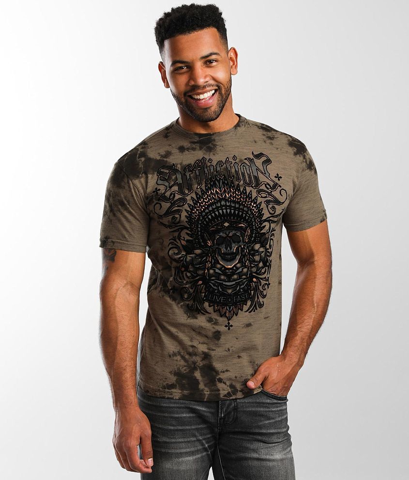 Affliction Spiral Shadow T-Shirt front view