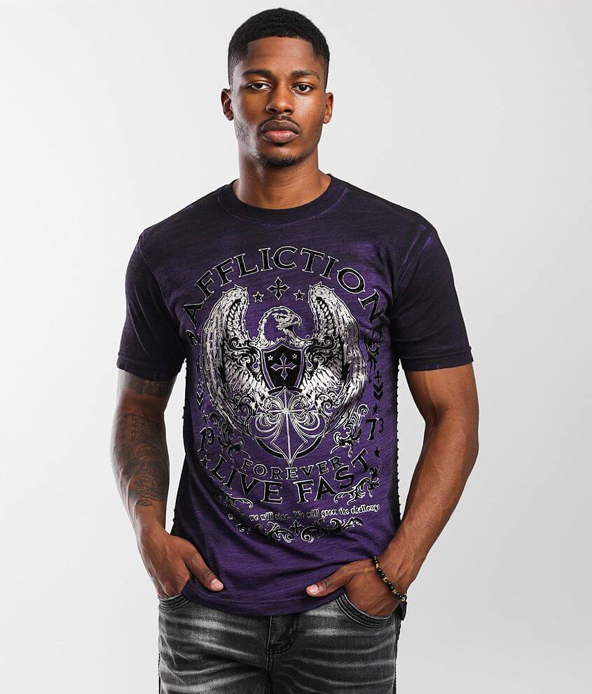 Affliction Virtue T-Shirt - Men's T-Shirts in Arctic Purple | Buckle