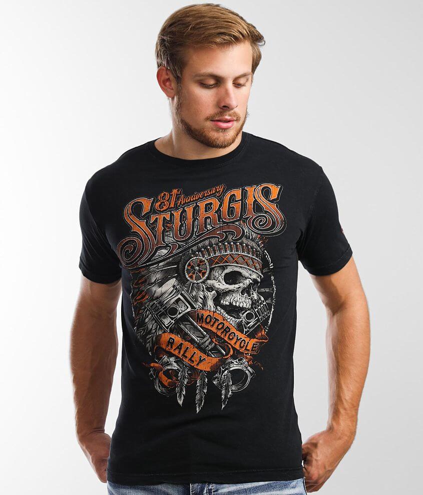 Affliction 81st Sturgis Rally T-Shirt - Men's T-Shirts in Black Lava ...