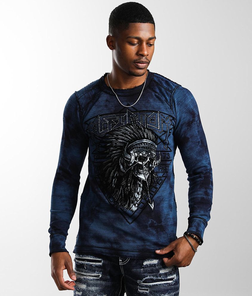 Affliction American Customs Stone & Steel Thermal front view