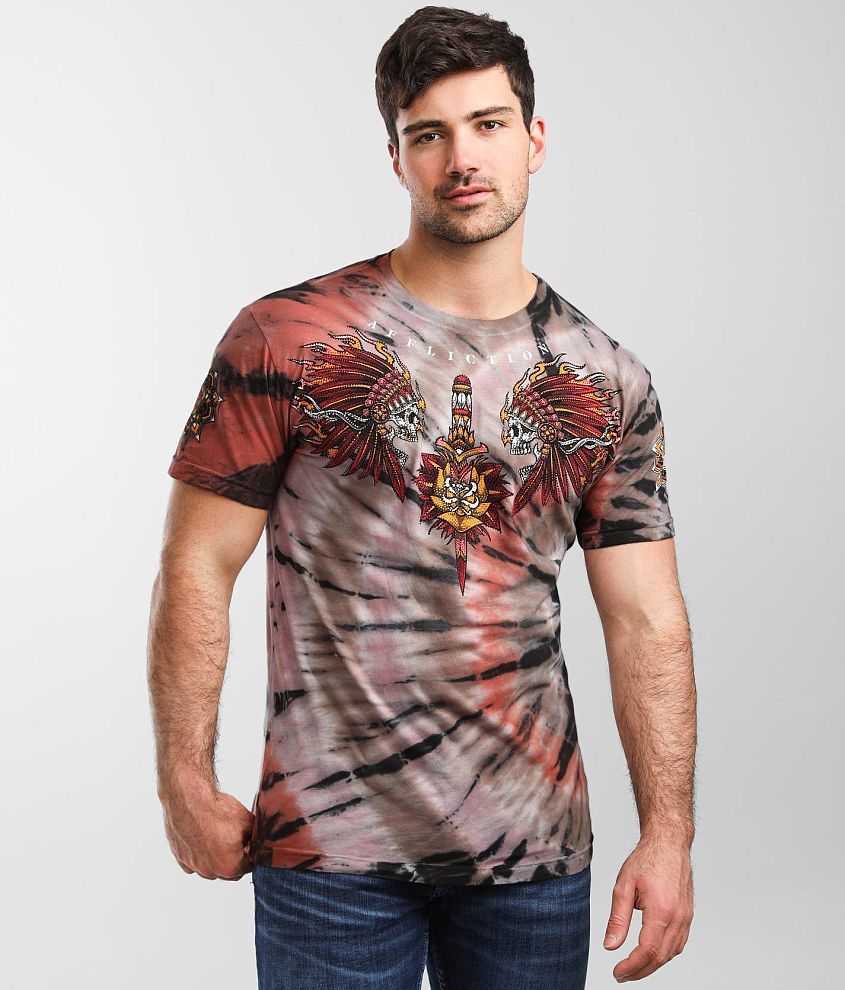 Affliction Fire Breather T-Shirt - Men's T-Shirts in Red Burg Black Tie ...