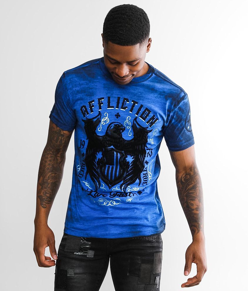 Affliction Code Of Honor T-Shirt - T-Shirts in Sapphire Blue | Buckle