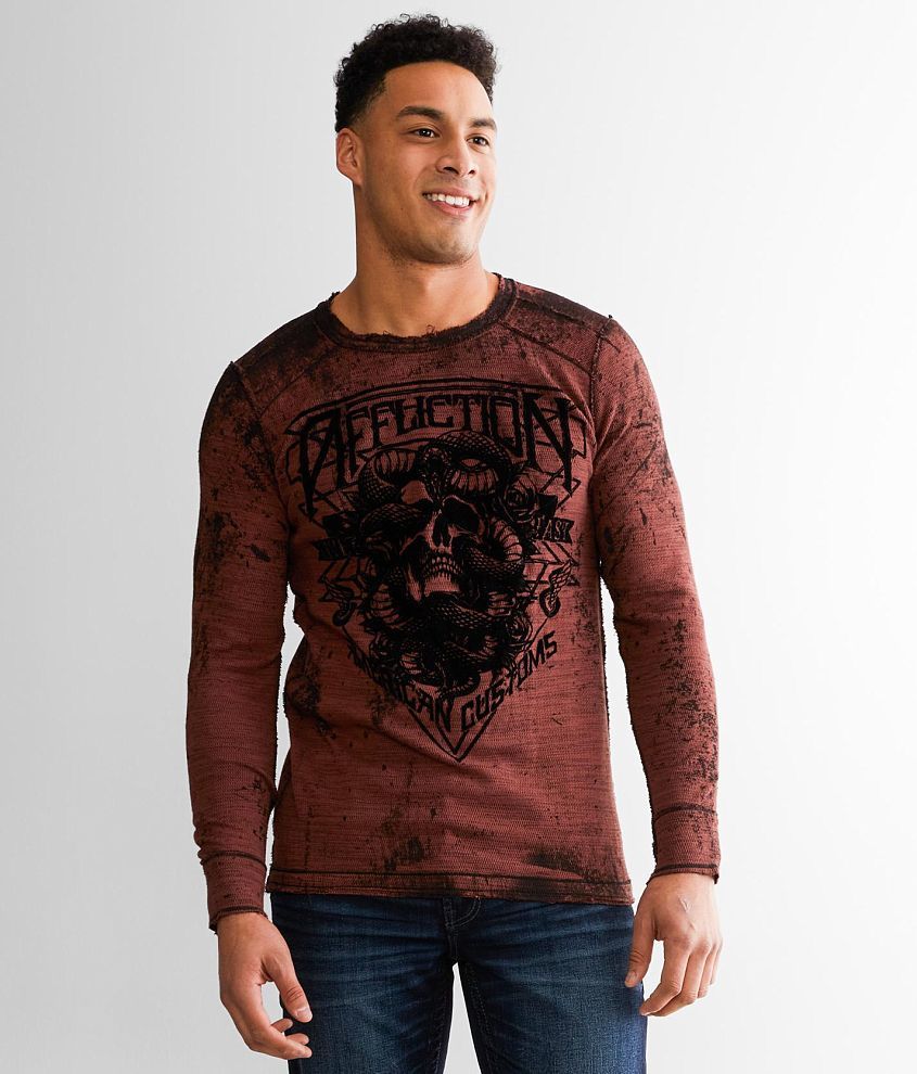 Affliction American Customs Venom Road Reversible Thermal front view