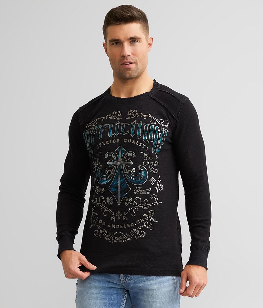 Affliction American Customs Oak Aged Reversible Thermal front view
