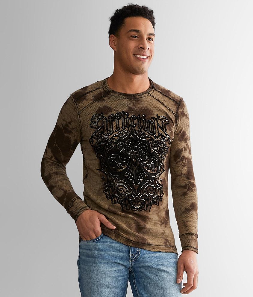 Affliction Precision Reversible Thermal Men s T Shirts in