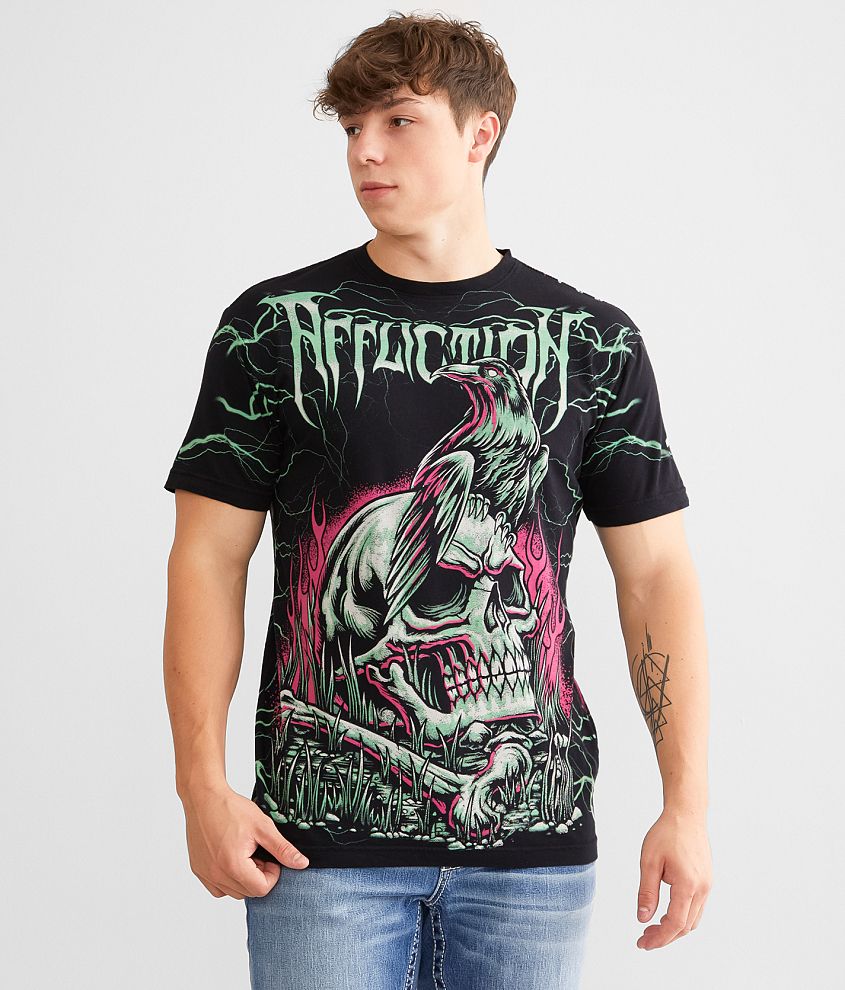 Affliction Ghost Image T-Shirt - Men's T-Shirts in Black | Buckle