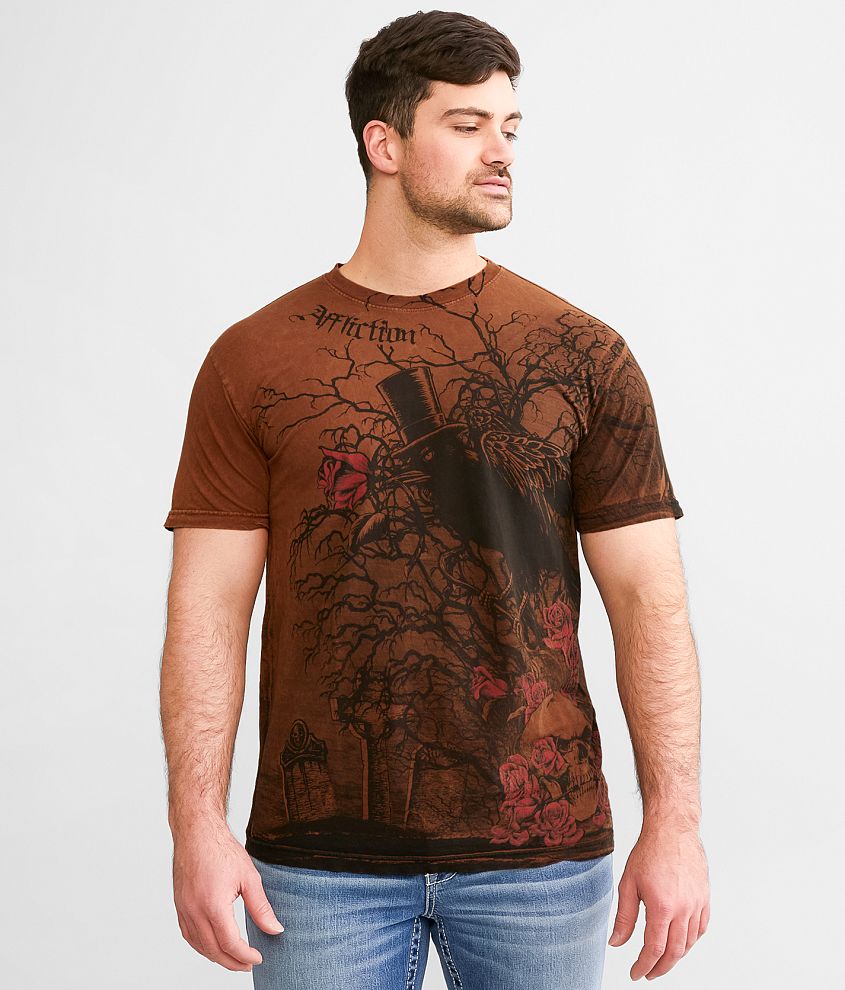 Affliction American Customs Bad Omen Reversible T-Shirt