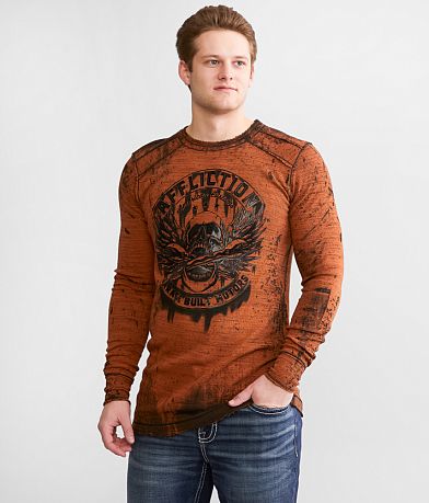 Affliction American Customs Chop Shop Reversible Thermal front view