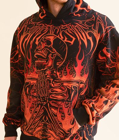 Affliction Infernal Nightmare Hooded Sweatshirt misc detail 2 view