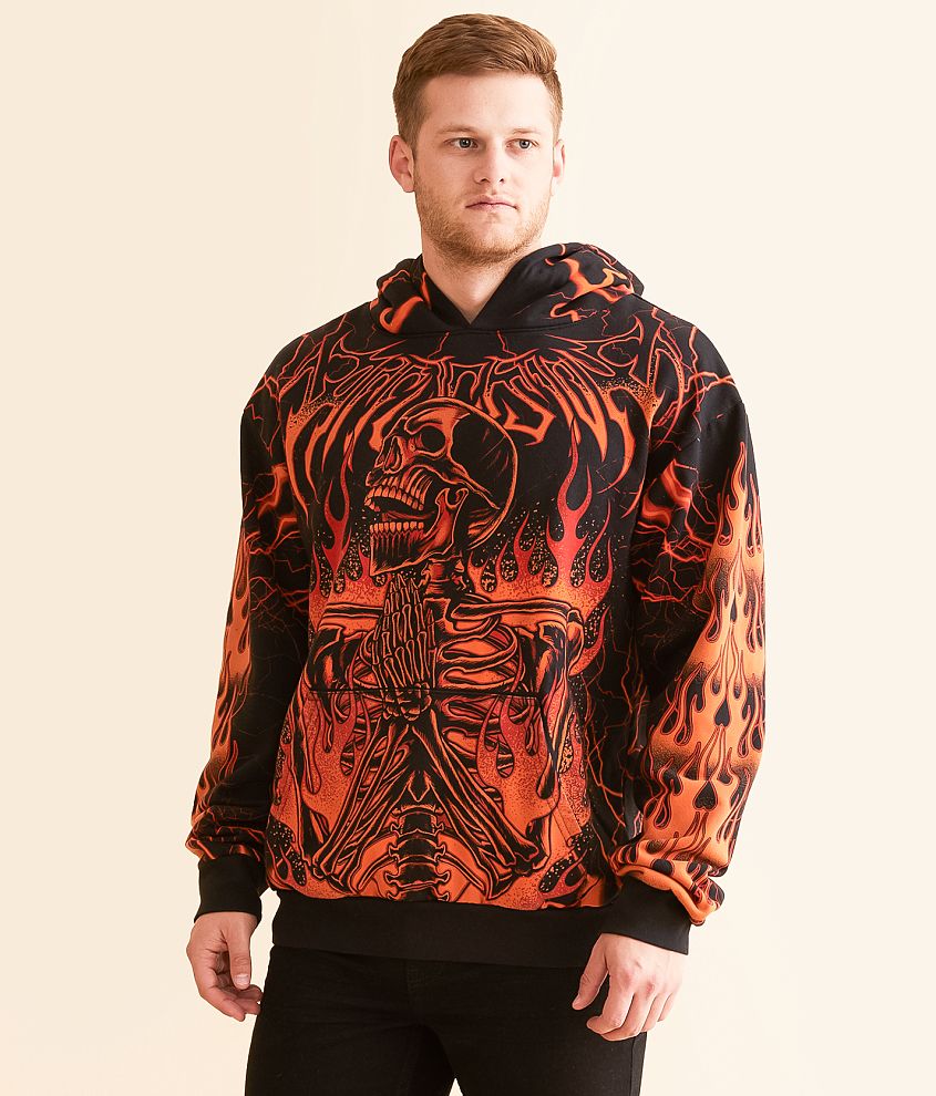 Affliction Infernal Nightmare Hooded Sweatshirt front view