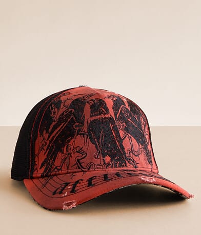 Affliction Crows Trucker Hat front view