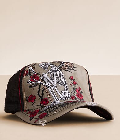 Affliction Winged Reaper Trucker Hat front view